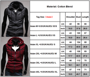 Planet Gates Mens Hooded Sleeveless Zip Casual Sweatshirt Hoodies Jacket Vest Waistcoats Top