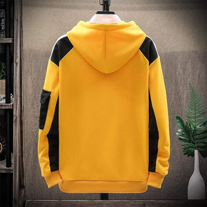 Planet Gates Mens Hoodies Men  Spring Patchwork Sweatshirt Japanese Streetwear Harajuku Hip Hop Oversized Yellow Hoodie Men