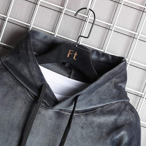 Planet Gates Mens Hoodies Men  Winter Velvet Sweatshirt Japanese Streetwear Harajuku Oversized Black Hoodie Men Sweatshirts