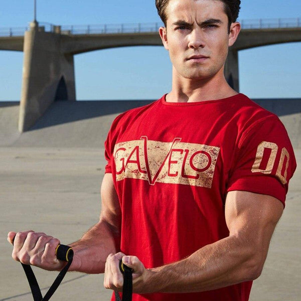 Mens Joggers Workout Cotton T-shirt Casual Fashion Slim T Shirt Male Gyms Fitness Bodybuilding Tee Tops Summer Crossfit Clothing