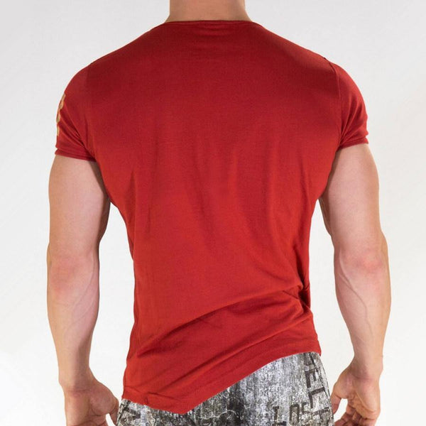 Mens Joggers Workout Cotton T-shirt Casual Fashion Slim T Shirt Male Gyms Fitness Bodybuilding Tee Tops Summer Crossfit Clothing