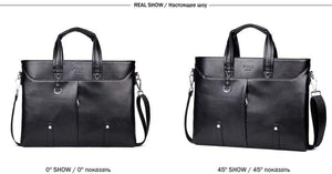 Planet Gates Mens Leather Briefcase Bag Solid Large Business Man Bag Laptop Handbag pasta executiva masculino