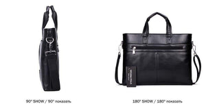 Planet Gates Mens Leather Briefcase Bag Solid Large Business Man Bag Laptop Handbag pasta executiva masculino