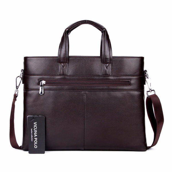 Planet Gates Mens Leather Briefcase Bag Solid Large Business Man Bag Laptop Handbag pasta executiva masculino
