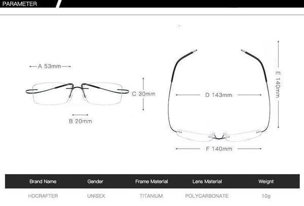 Planet Gates Mens Lightweight Titanium Rimless Eyeglasses Frames Prescription Optical Glasses Frame