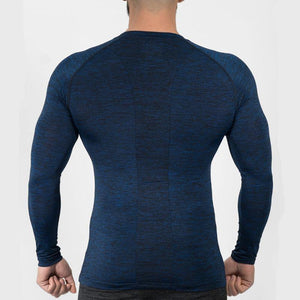 Mens Long Sleeve Quick Dry T-shirt Gyms Fitness Bodybuilding Skinny Elasticity T Shirt Male Jogger Tees Tops Crossfit Clothing