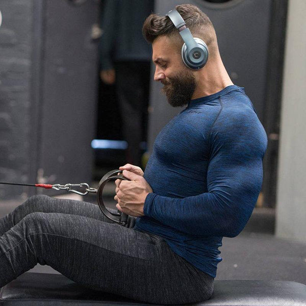 Mens Long Sleeve Quick Dry T-shirt Gyms Fitness Bodybuilding Skinny Elasticity T Shirt Male Jogger Tees Tops Crossfit Clothing