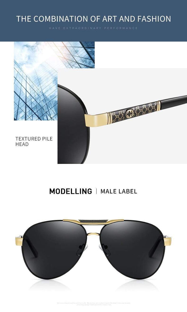 Planet Gates Mens Polarized Sunglasses for Sports Outdoor Driving Polaroid Sunglasses Men Pilot Metal Frame Sun Glasses Gafas De