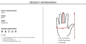 Planet Gates Mens Sheepskin Gloves Genuine Leather Men Winter Outdoor Plus Velvet Warm Fur Thickening Thermal