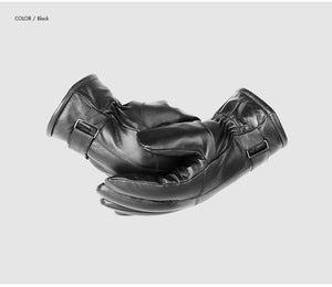 Planet Gates Mens Sheepskin Gloves Genuine Leather Men Winter Outdoor Plus Velvet Warm Fur Thickening Thermal