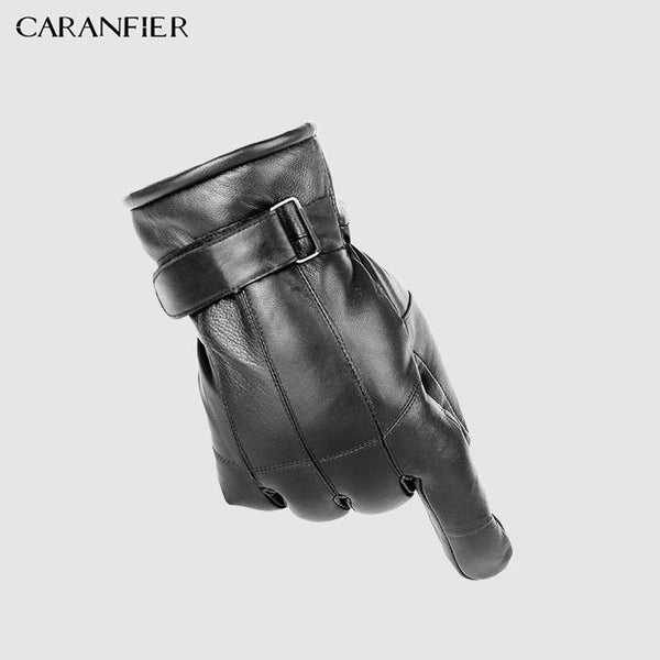 Planet Gates Mens Sheepskin Gloves Genuine Leather Men Winter Outdoor Plus Velvet Warm Fur Thickening Thermal