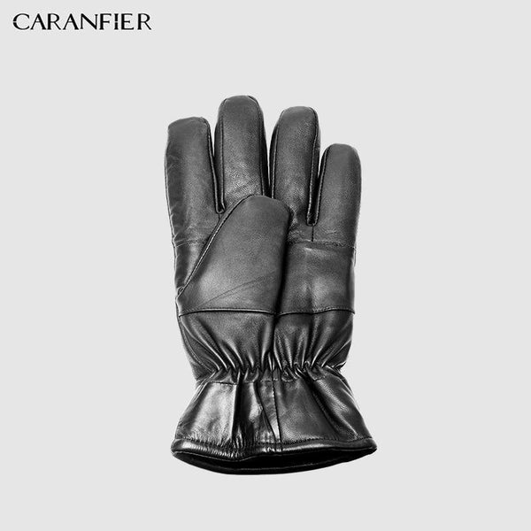 Planet Gates Mens Sheepskin Gloves Genuine Leather Men Winter Outdoor Plus Velvet Warm Fur Thickening Thermal