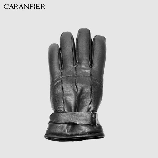 Planet Gates Mens Sheepskin Gloves Genuine Leather Men Winter Outdoor Plus Velvet Warm Fur Thickening Thermal