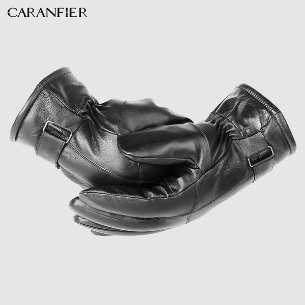 Planet Gates Mens Sheepskin Gloves Genuine Leather Men Winter Outdoor Plus Velvet Warm Fur Thickening Thermal