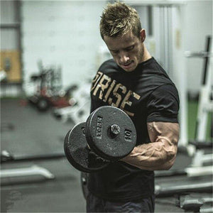 Mens Short Sleeve Cotton T-shirt Summer Casual Slim O-Neck T Shirt Man Jogger Gyms Fitness Bodybuilding Tees Tops Brand Clothing