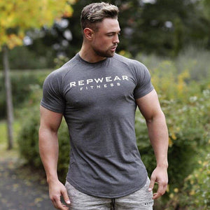 Mens Short Sleeve O-Neck Cotton T-shirt 2018 New Gyms Fitness Bodybuilding T Shirt Male Summer Casual Fashion Tee Tops Clothing