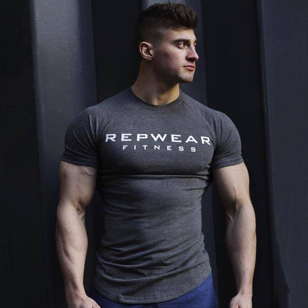 Mens Short Sleeve O-Neck Cotton T-shirt 2018 New Gyms Fitness Bodybuilding T Shirt Male Summer Casual Fashion Tee Tops Clothing