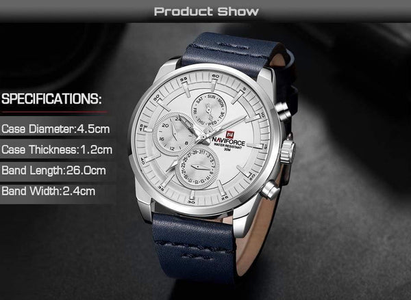 Planet Gates Mens Watches  Luxury Waterproof 24 hour Date Quartz Watch Man Fashion Leather Sport Wrist Watch Men Clock