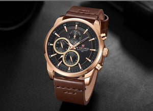 Planet Gates Mens Watches  Luxury Waterproof 24 hour Date Quartz Watch Man Fashion Leather Sport Wrist Watch Men Clock