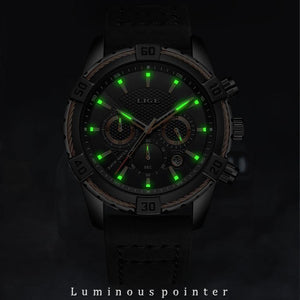 Planet Gates Mens Watches Top Brand Luxury Men Casual Leather Waterproof Chronograph Men Sport Quartz Clock Relogio Masculino