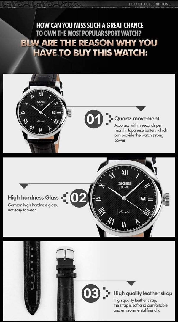 Planet Gates Mens Watches Top Brand Luxury Quartz Watch Skmei Fashion Casual Business Wristwatches Waterproof Male Watch Relogio Masculino