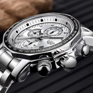 Planet Gates Mens Watches Top Brand Luxury Sport Quartz All Steel Male Clock Military Waterproof Chronograph Relogio Masculino