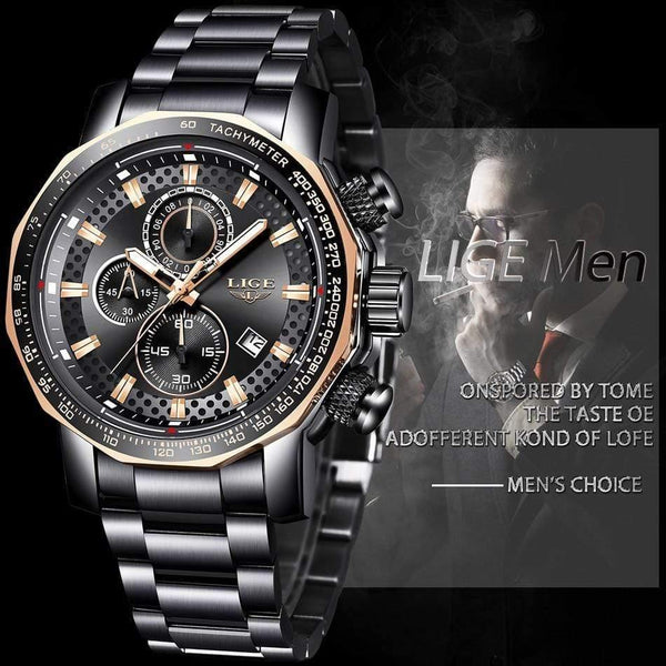 Planet Gates Mens Watches Top Brand Luxury Sport Quartz All Steel Male Clock Military Waterproof Chronograph Relogio Masculino