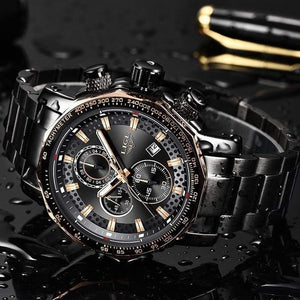 Planet Gates Mens Watches Top Brand Luxury Sport Quartz All Steel Male Clock Military Waterproof Chronograph Relogio Masculino
