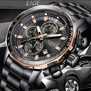 Planet Gates Mens Watches Top Brand Luxury Sport Quartz All Steel Male Clock Military Waterproof Chronograph Relogio Masculino