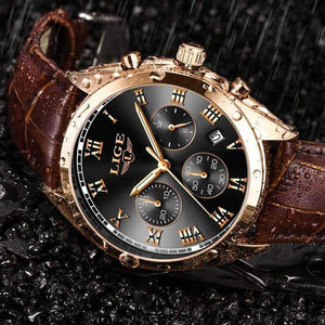 Planet Gates Mens Watches Top Brand Luxury Waterproof 24 Hour Date Quartz Clock  Male Leather Sport Wrist Watch Relogio Masculino