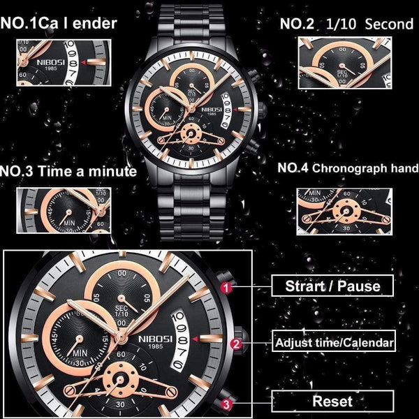 Planet Gates Mens Watches Top Luxury Brand Men Gold Watch Men Relogio Masculino Military Army Analog Quartz Wristwatch Montre Homme