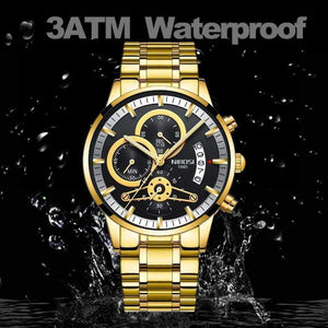 Planet Gates Mens Watches Top Luxury Brand Men Gold Watch Men Relogio Masculino Military Army Analog Quartz Wristwatch Montre Homme