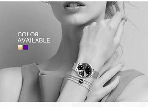 Planet Gates mesh gold 8064 Ladies Crystal Watches Luxury Waterproof Rose Gold Steel Mesh Quartz Women Watches Top Brand Bracelet Clock