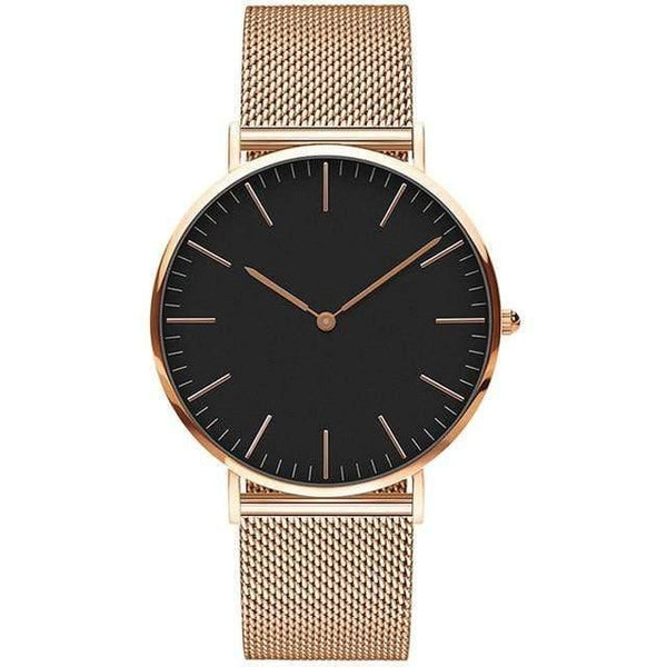 Planet Gates Mesh rose black Mens Stainless Steel Bracelet Quartz Watch Fashion Rose Gold Silver Man Watch Style Men Dress Watch 40mm