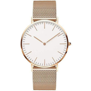 Planet Gates Mesh rose white Mens Stainless Steel Bracelet Quartz Watch Fashion Rose Gold Silver Man Watch Style Men Dress Watch 40mm