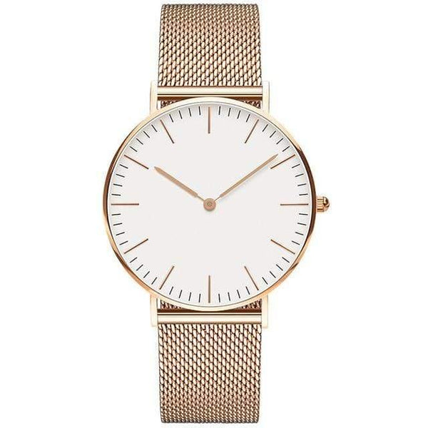 Planet Gates mesh rose white Women Watches Ladies Clock 36mm Stainless Steel Female Quartz Wristwatches Relogio Feminino Zegarek Damski