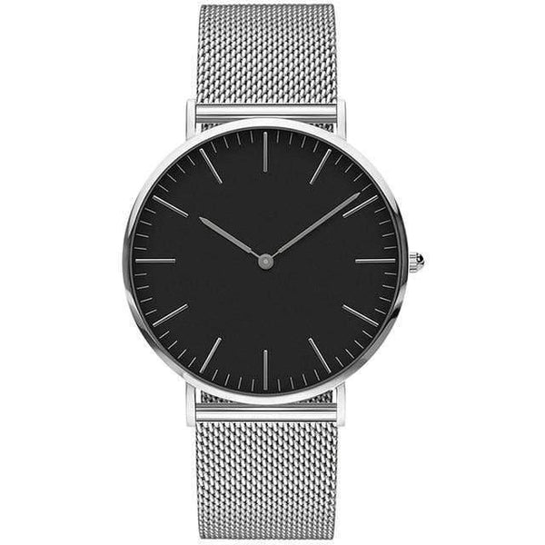 Planet Gates Mesh silver black Mens Stainless Steel Bracelet Quartz Watch Fashion Rose Gold Silver Man Watch Style Men Dress Watch 40mm