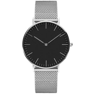 Planet Gates mesh silver black Women Watches Ladies Clock 36mm Stainless Steel Female Quartz Wristwatches Relogio Feminino Zegarek Damski