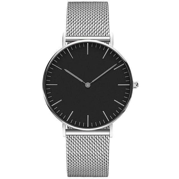 Planet Gates mesh silver black Women Watches Ladies Clock 36mm Stainless Steel Female Quartz Wristwatches Relogio Feminino Zegarek Damski