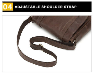 Planet Gates Messenger Bag Men Genuine Leather Men's Shoulder Bags Cowhide Casual Crossbody Bags Crazy Horse Men Bag for Male