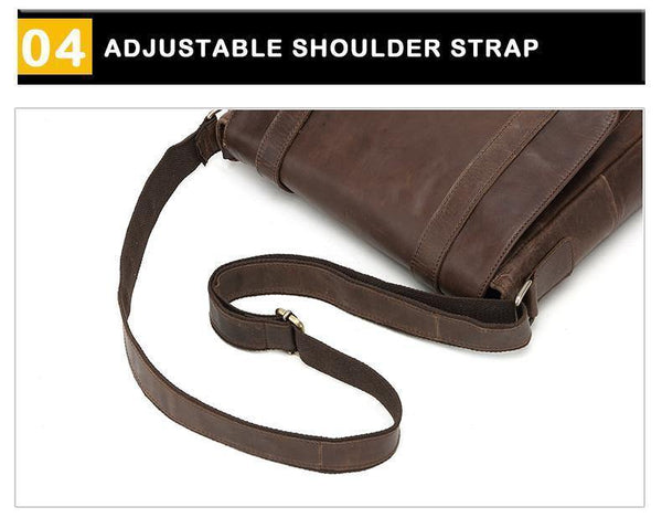 Planet Gates Messenger Bag Men Genuine Leather Men's Shoulder Bags Cowhide Casual Crossbody Bags Crazy Horse Men Bag for Male