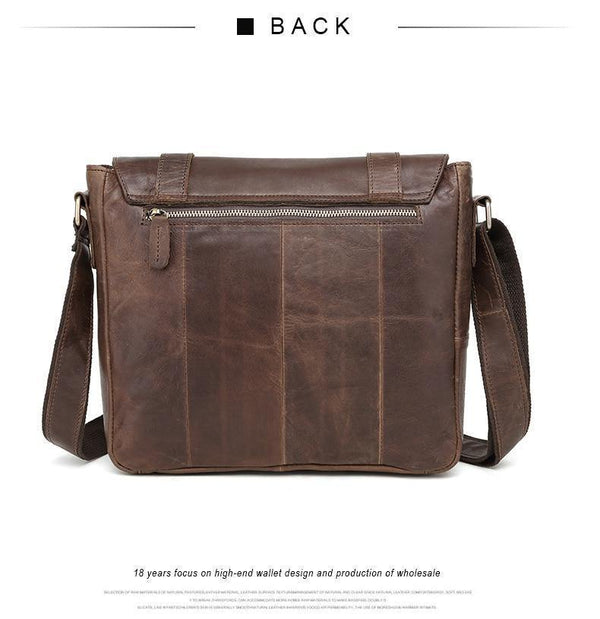 Planet Gates Messenger Bag Men Genuine Leather Men's Shoulder Bags Cowhide Casual Crossbody Bags Crazy Horse Men Bag for Male