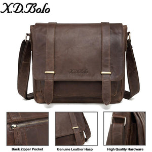 Planet Gates Messenger Bag Men Genuine Leather Men's Shoulder Bags Cowhide Casual Crossbody Bags Crazy Horse Men Bag for Male