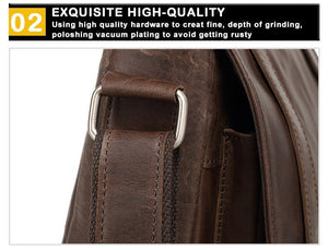 Planet Gates Messenger Bag Men Genuine Leather Men's Shoulder Bags Cowhide Casual Crossbody Bags Crazy Horse Men Bag for Male