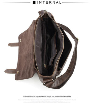 Planet Gates Messenger Bag Men Genuine Leather Men's Shoulder Bags Cowhide Casual Crossbody Bags Crazy Horse Men Bag for Male