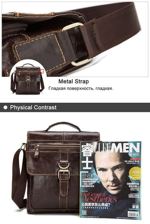 Planet Gates Messenger Bag Men Leather Shoulder Bag Male Genuine Leather Crossbody Bags for Men top-handle Men's Bags Hasp male handbags