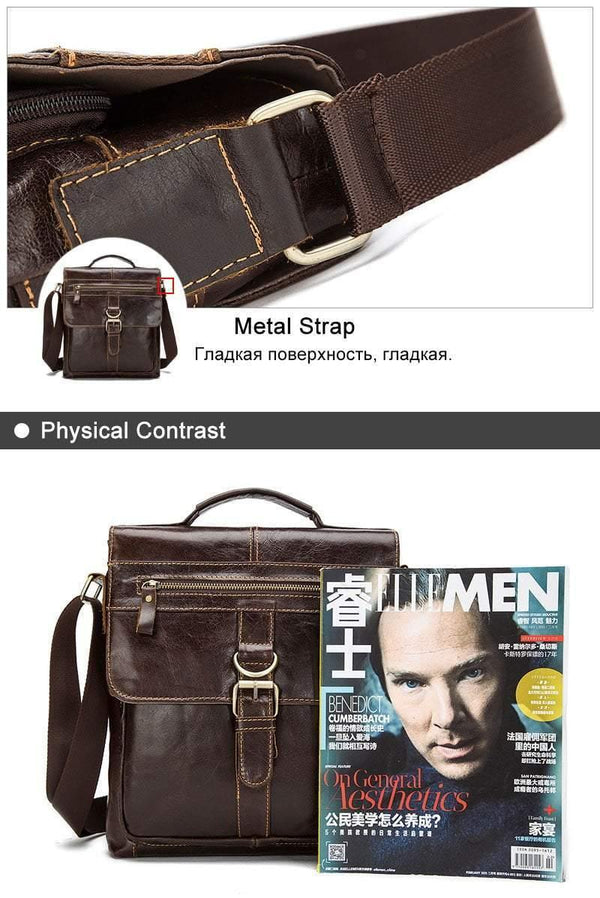 Planet Gates Messenger Bag Men Leather Shoulder Bag Male Genuine Leather Crossbody Bags for Men top-handle Men's Bags Hasp male handbags