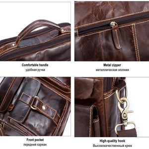 Planet Gates Messenger Bag Men's Genuine Leather Briefcase man bags Work Business Casual travel Bag for Documents Messenger Male 801