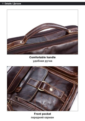 Planet Gates Messenger Bag Men's Genuine Leather Briefcase man bags Work Business Casual travel Bag for Documents Messenger Male 801