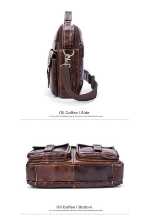 Planet Gates Messenger Bag Men's Genuine Leather Briefcase man bags Work Business Casual travel Bag for Documents Messenger Male 801